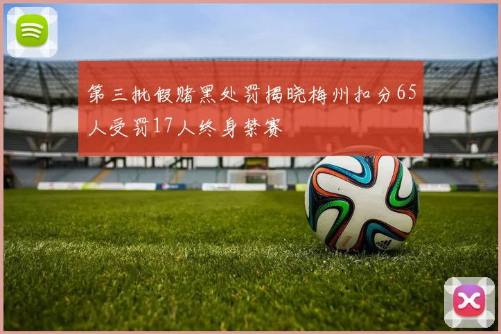 第三批假赌黑处罚揭晓梅州扣分65人受罚17人终身禁赛